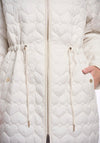 Rino & Pelle Sierra Heart Quilted Coat, Off White