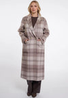 Rino and Pelle Adria Check Longline Coat, Beige