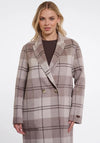 Rino and Pelle Adria Check Longline Coat, Beige