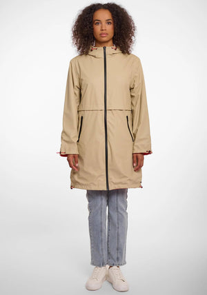 Rino & Pelle Grape Reversible Raincoat, Camel and Hot Coral