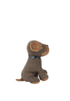 Riva Paoletti Herringbone Novelty Boston Dog Door Stop, Brown