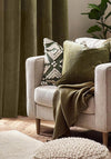 Riva Yard Heavy Chenille Feather Cushion 50x50cm, Olive