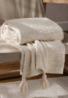 Riva Yard Heath Cotton Throw, Ecru
