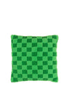 Riva Heya Home Check It Boucle Fleece Cushion 45x45cm, Go Green