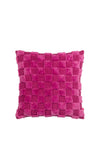 Riva Heya Home Check It Boucle Fleece Cushion 45x45cm, Pinky Crush