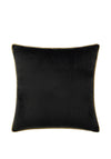 Riva Paoletti Meridian Large Velvet Cushion 55x55cm, Black/Gold
