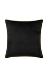 Riva Paoletti Meridian Large Velvet Cushion 55x55cm, Black/Gold