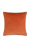 Riva Paoletti Meridian Large Velvet Cushion 55x55cm, Tiger/Teal