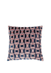 Riva Paoletti Empire Velvet Jacquard Cushion 45x45cm, Blush & Navy