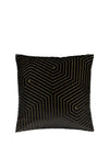 Riva Paoletti Evoke Cut Velvet Cushion 45x45cm, Black & Gold