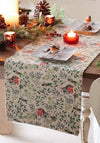 Riva Paoletti Robin Print Fabric Table Runner, Green