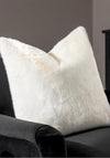 Riva Paoletti Stanza Luxe Fur Feather Cushion 55x55cm, Ecru