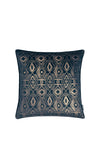 Riva Paoletti Tayanna Geo Print Velvet Cushion 50x50cm, Navy