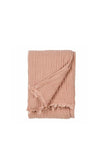 Riva Yard Lark Muslin Throw, Pink Clay