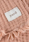 Riva Yard Lark Muslin Throw, Pink Clay