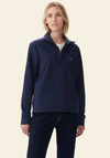 R.M. WILLIAMS Womens Trickett Quarter Zip Sweatshirt, Navy