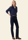 R.M. WILLIAMS Womens Trickett Quarter Zip Sweatshirt, Navy