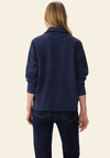 R.M. WILLIAMS Womens Trickett Quarter Zip Sweatshirt, Navy