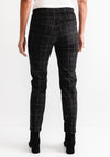 Robell Rita Check Print Slim Leg Trousers, Black