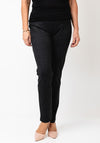 Robell Bella Animal Print Straight Leg Trousers, Navy