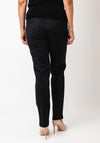 Robell Bella Animal Print Straight Leg Trousers, Navy