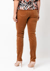 Robell Elena Cord Slim Leg Trousers, Tan