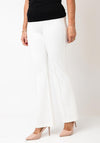 Robell Joella Gold Trim Straight Leg Trousers, White