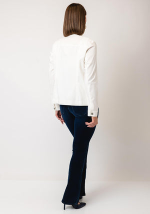 Robell Happy Denim Effect Jacket, Cream