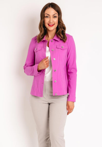 Robell Happy Denim Effect Jacket, Violet McElhinneys