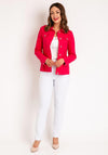 Robell Happy Denim Effect Jacket, Fuchsia