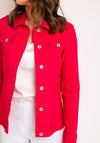 Robell Happy Denim Effect Jacket, Fuchsia