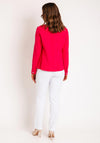 Robell Happy Denim Effect Jacket, Fuchsia