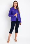 Robell Happy Denim Effect Jacket, Purple