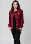 Robell Happy Denim Effect Jacket, Wine