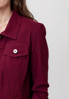 Robell Happy Denim Effect Jacket, Wine