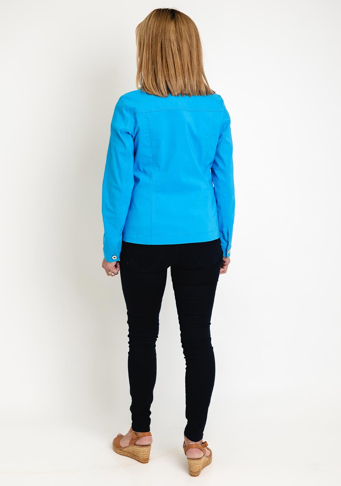 Robell Happy Denim Effect Jacket, Bright Blue