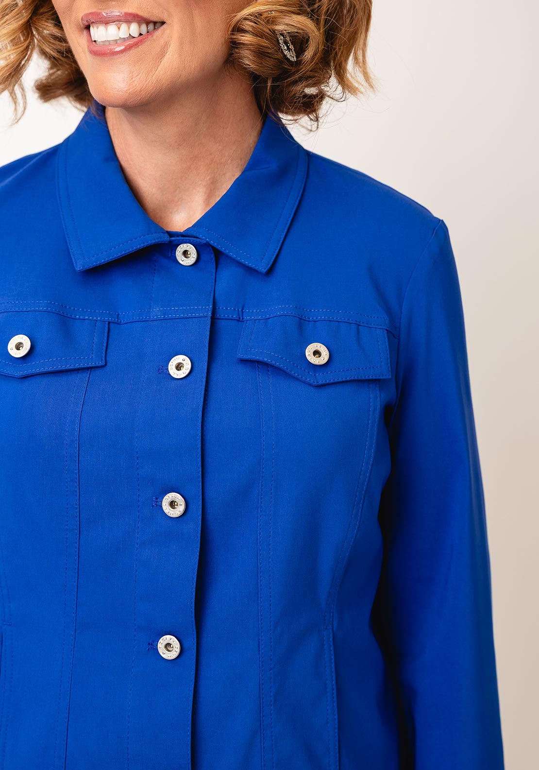 Robell Happy Denim Effect Jacket, Royal Blue
