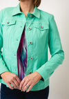 Robell Happy Denim Effect Jacket, Sea Green