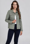 Robell Happy Denim Effect Jacket, Khaki
