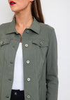 Robell Happy Denim Effect Jacket, Khaki