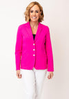 Robell Emilia Long Blazer Jacket, Fuchsia