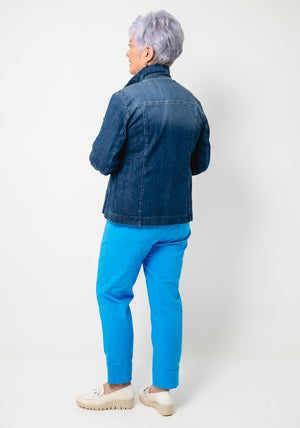 Robell Happy Denim Jacket, Mid Blue Denim