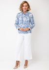 Robell Botanical Print Button-Down Jacket, Blue