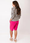 Robell Happy Leopard Print Denim Effect Jacket, Beige