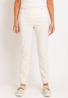 Robell Marie Full Length Slim Leg Trousers, Cream