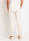 Robell Marie Full Length Slim Leg Trousers, Cream