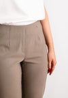 Robell Marie Stretch Slim Fit Trousers, Taupe