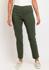 Robell Marie Full Length Slim Leg Trousers, Khaki