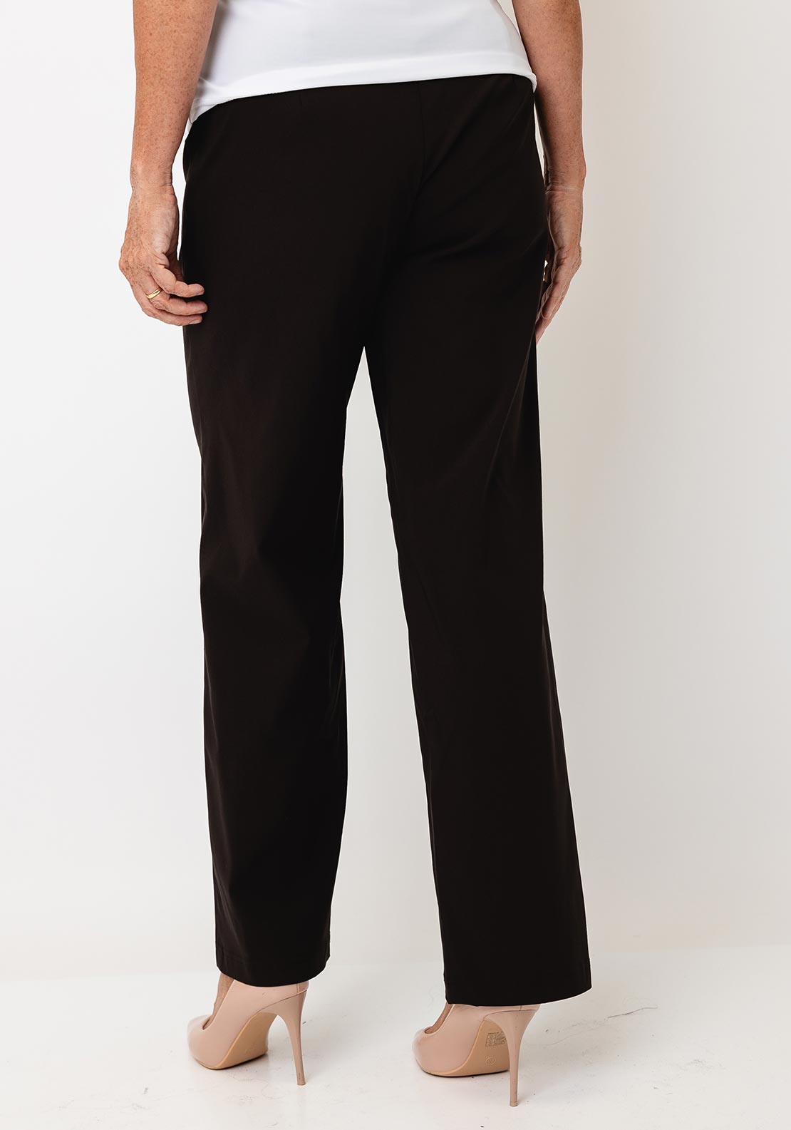Robell Efi Straight Leg Trousers, Brown