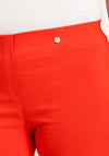 Robell Rose 09 Ankle Grazer Trousers, Bright Red